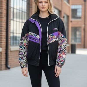 Vintage 80s heavy crazy funky ski bomber jacket.